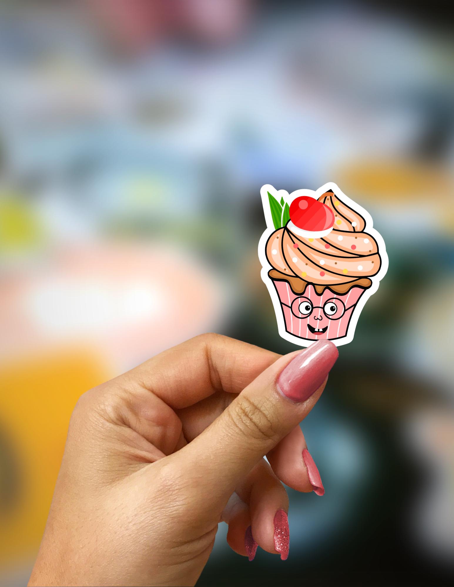 cupcake sticker 3 pack