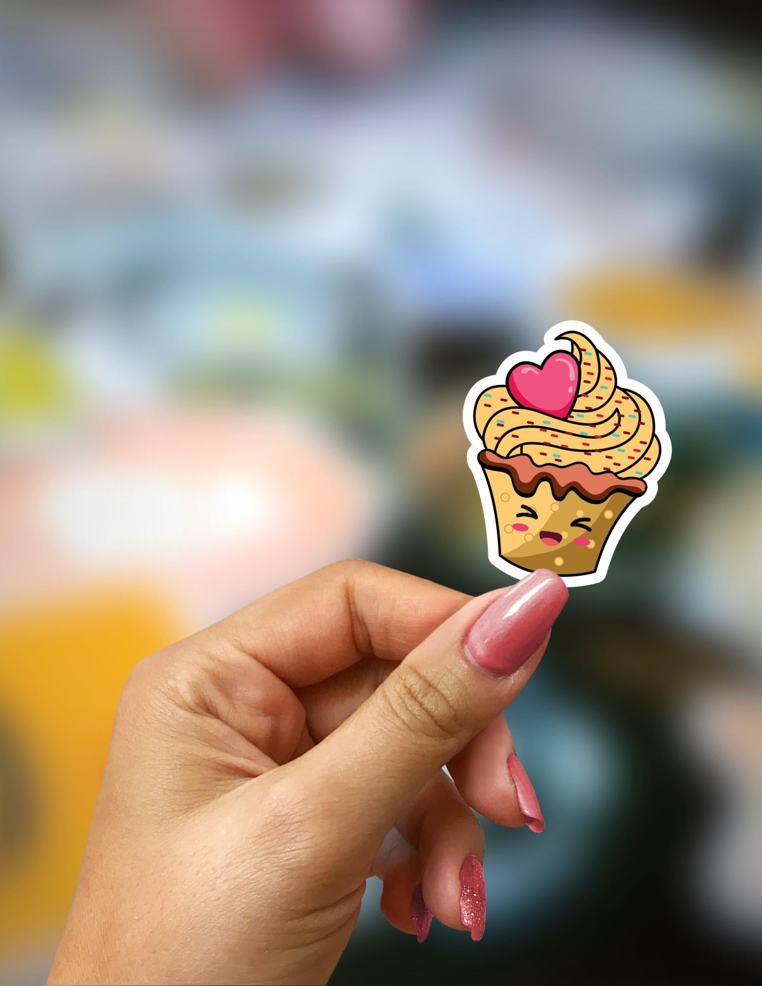 cupcake sticker 3 pack
