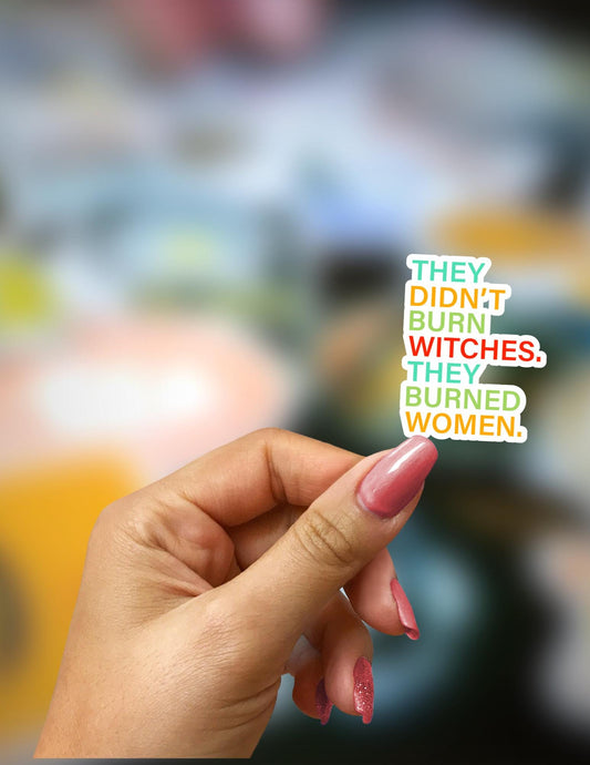 They Didn't Burn Witches, They Burned Women Sticker