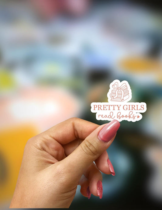 Pretty Girls Read Books Sticker