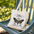 Gothic Moth Tote Bag - "In a World Full of Eves, Always Be a Lilith" Canvas Bag