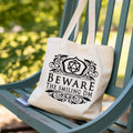 Beware the Smiling DM Tote Bag - D&D Inspired Canvas Bag for Dungeon Masters