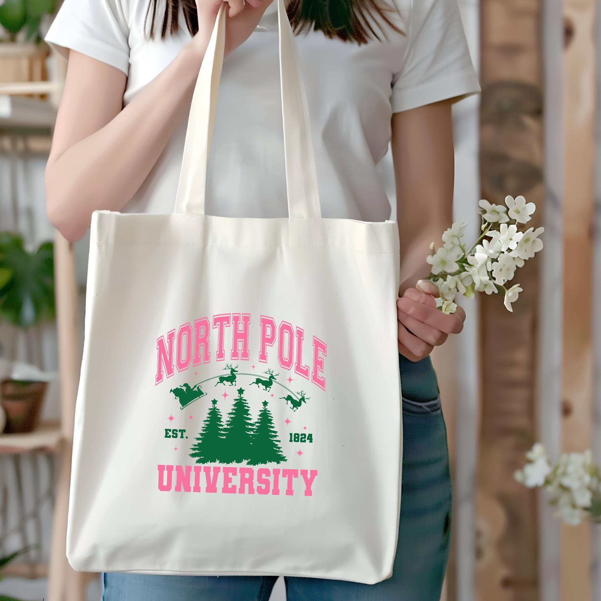 North Pole University Tote Bag