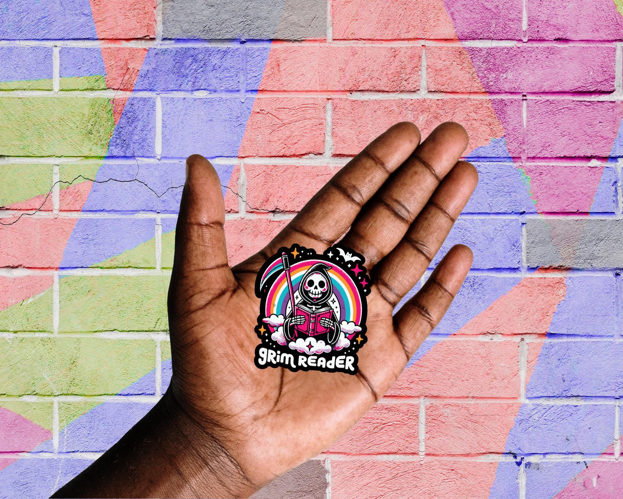 Grim Reader Sticker