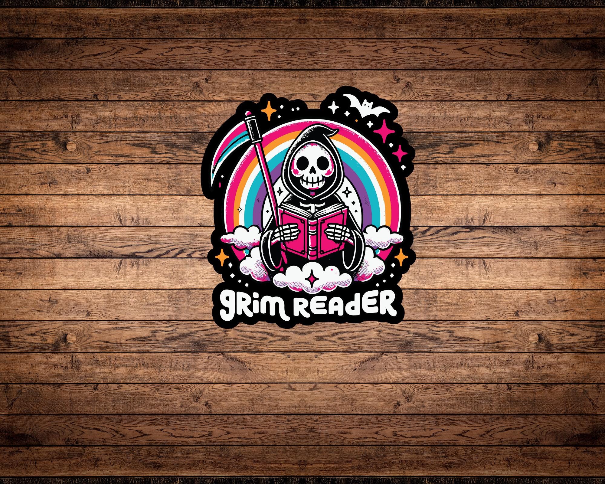 Grim Reader Sticker