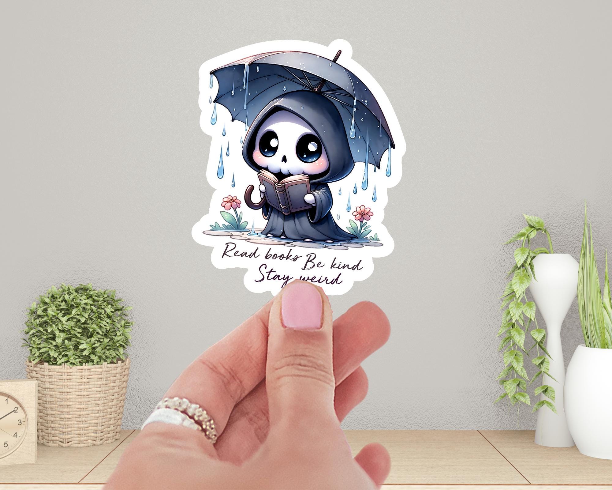 Read Books Be Kind Stay Weird Sticker