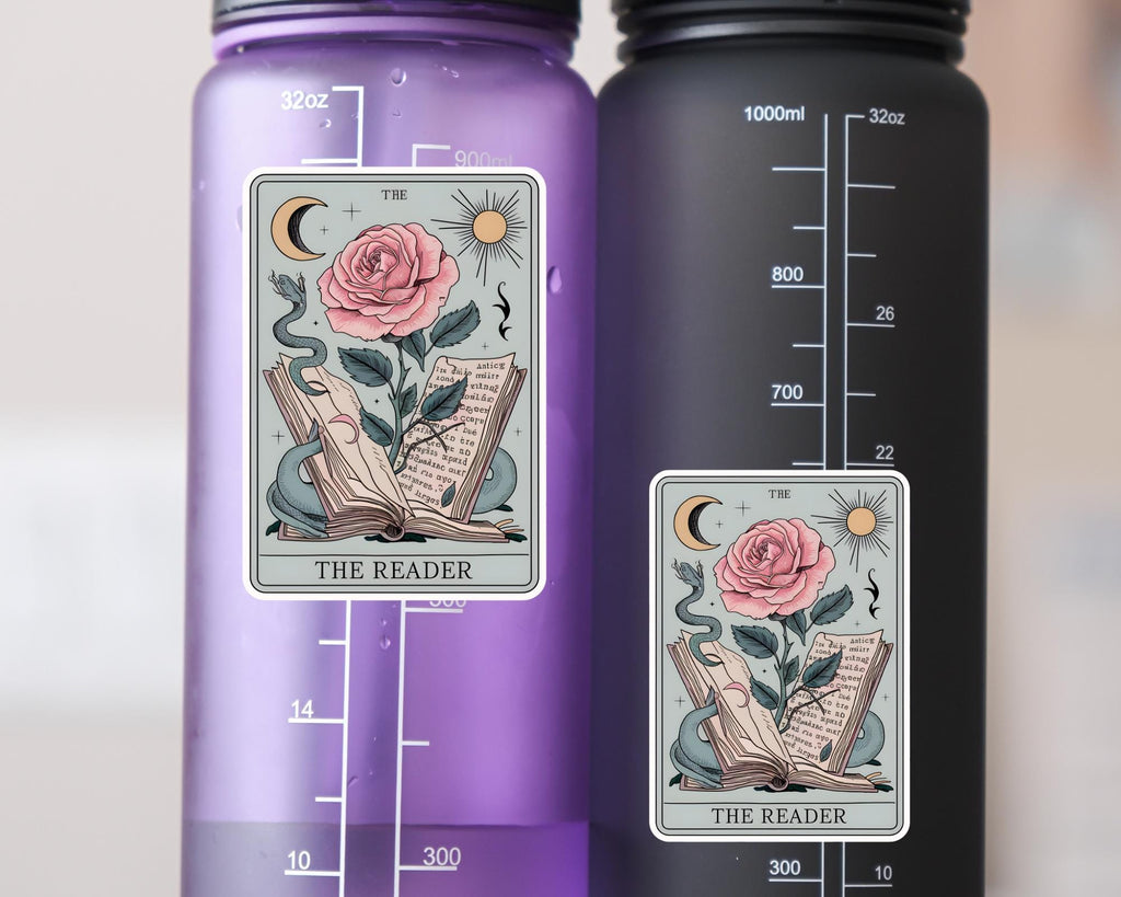 The Reader Floral Tarot Card Sticker
