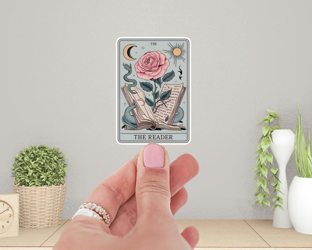 The Reader Floral Tarot Card Sticker