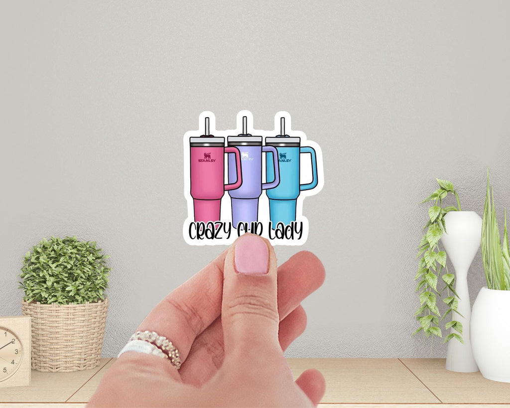 Crazy Cup Lady Sticker