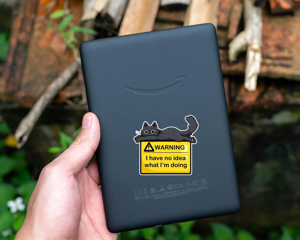 Warning Cat Vinyl Sticker