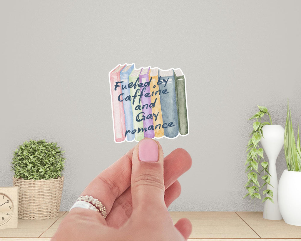 Fueled by Caffeine and Gay Romance Sticker