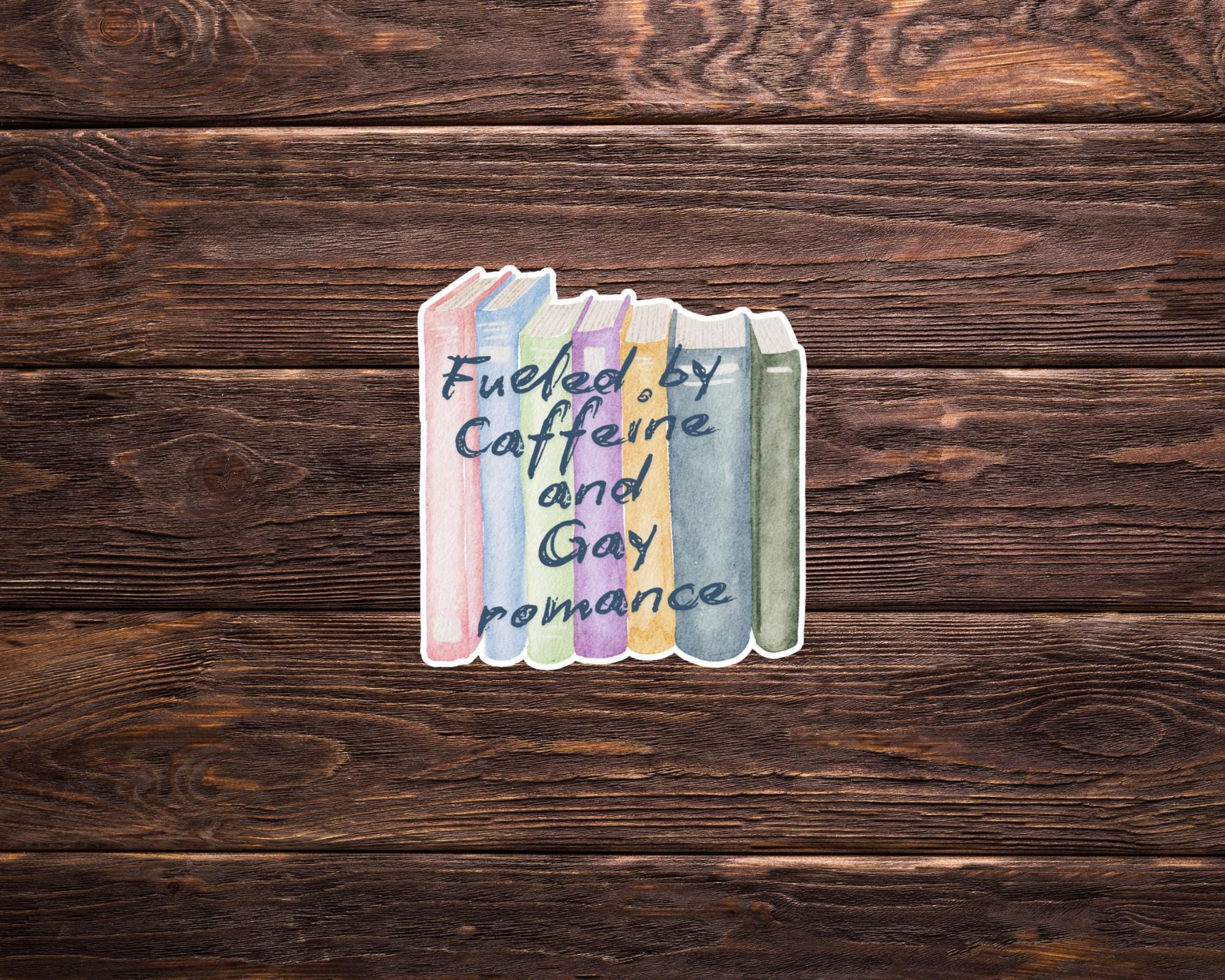 Fueled by Caffeine and Gay Romance Sticker