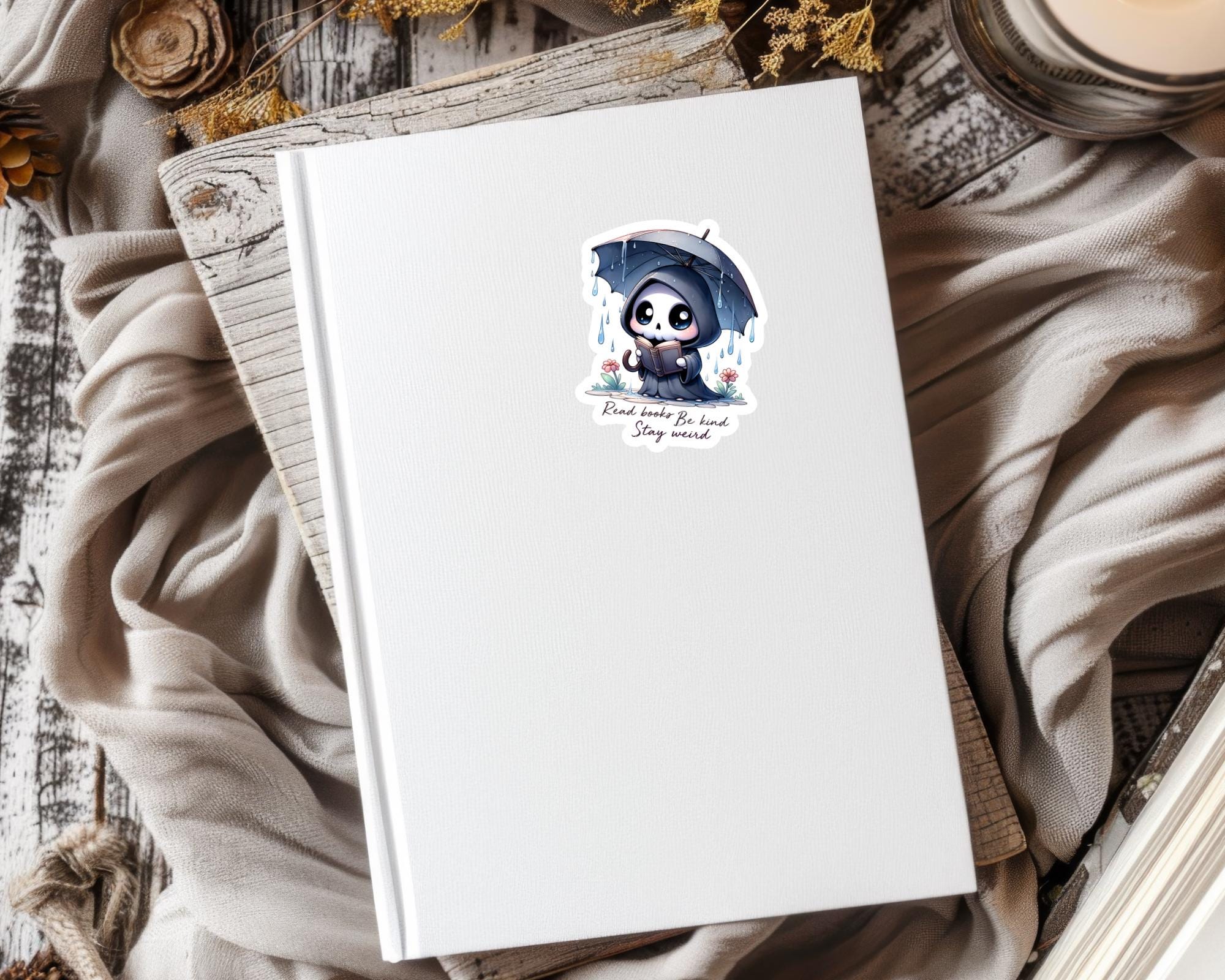 Read Books Be Kind Stay Weird Sticker