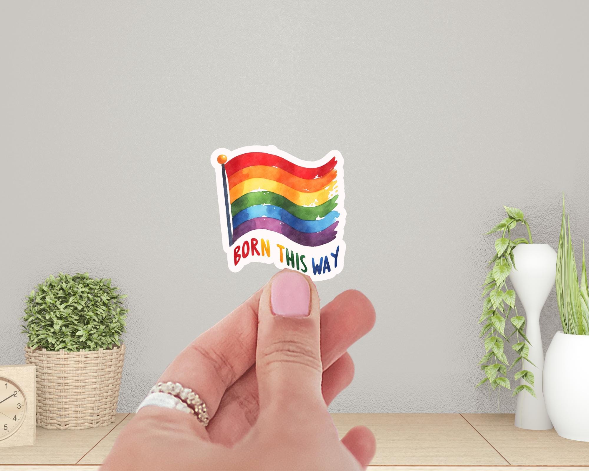 Born This Way" LGBTQ+ Pride Sticker