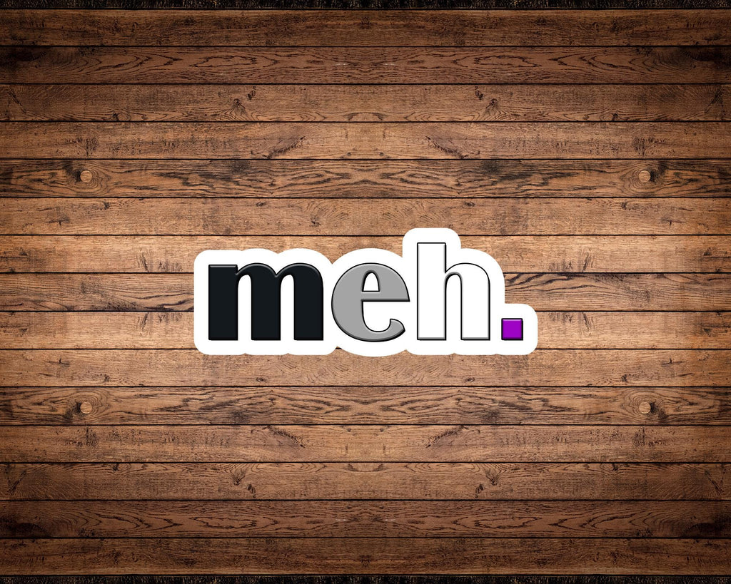 Asexual Pride "Meh." Sticker