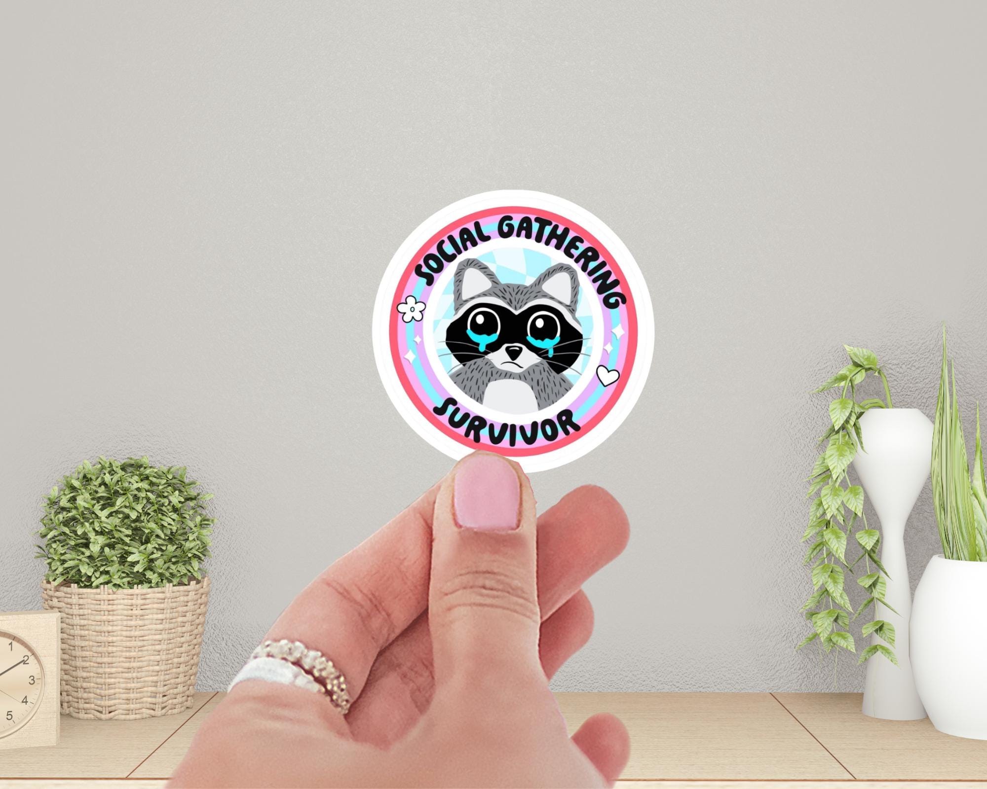 Social Gathering Survivor Sticker