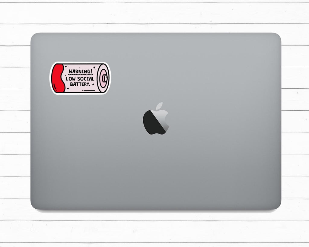 Low Social Battery Sticker