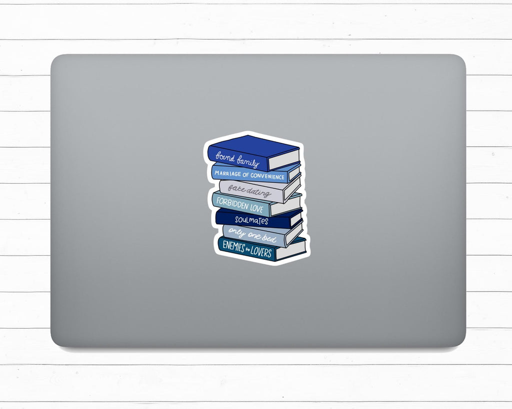 Romance Trope Book Stack Sticker