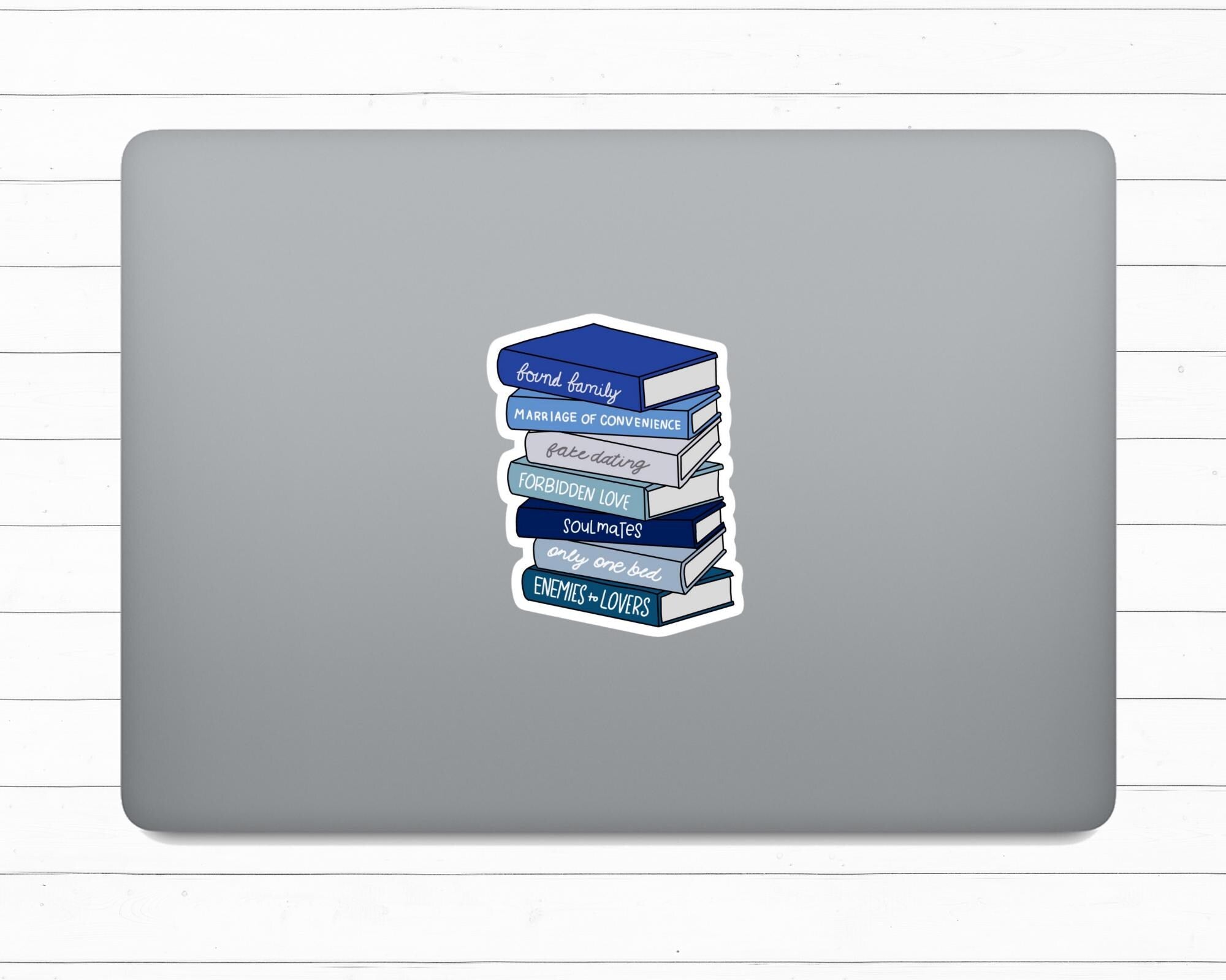 Romance Trope Book Stack Sticker