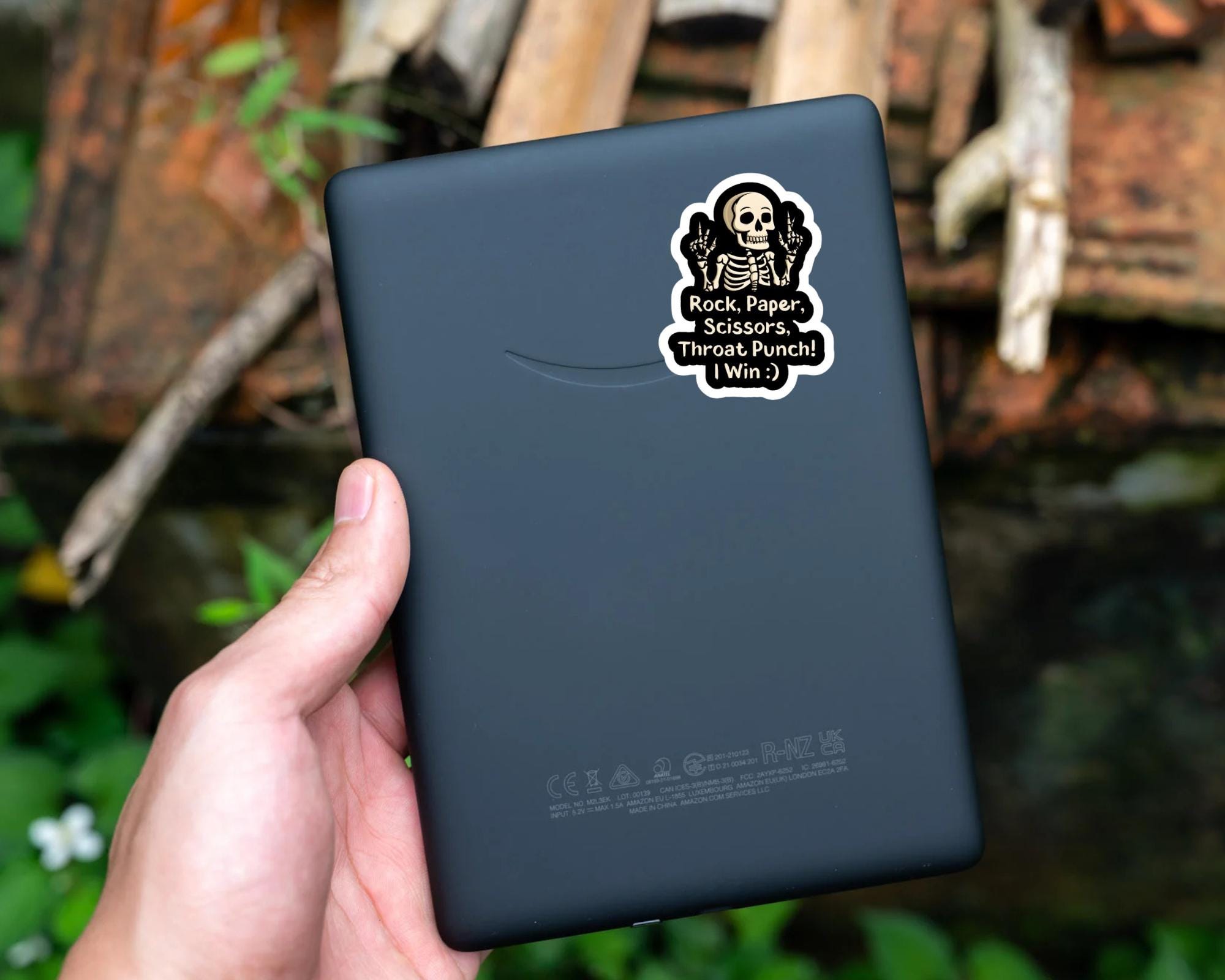 Rock, Paper, Scissors, Throat Punch! I Win :) Sticker