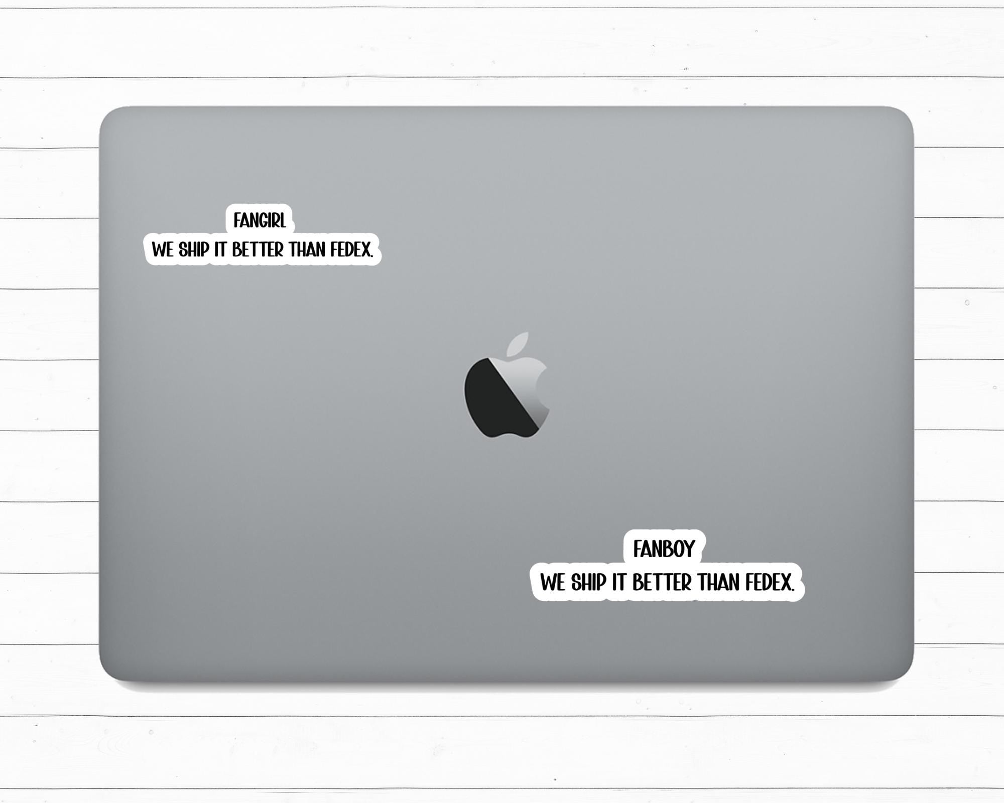 Fangirl or Fanboy “We Ship It Better Than FedEx” Sticker – Choose Your Identity