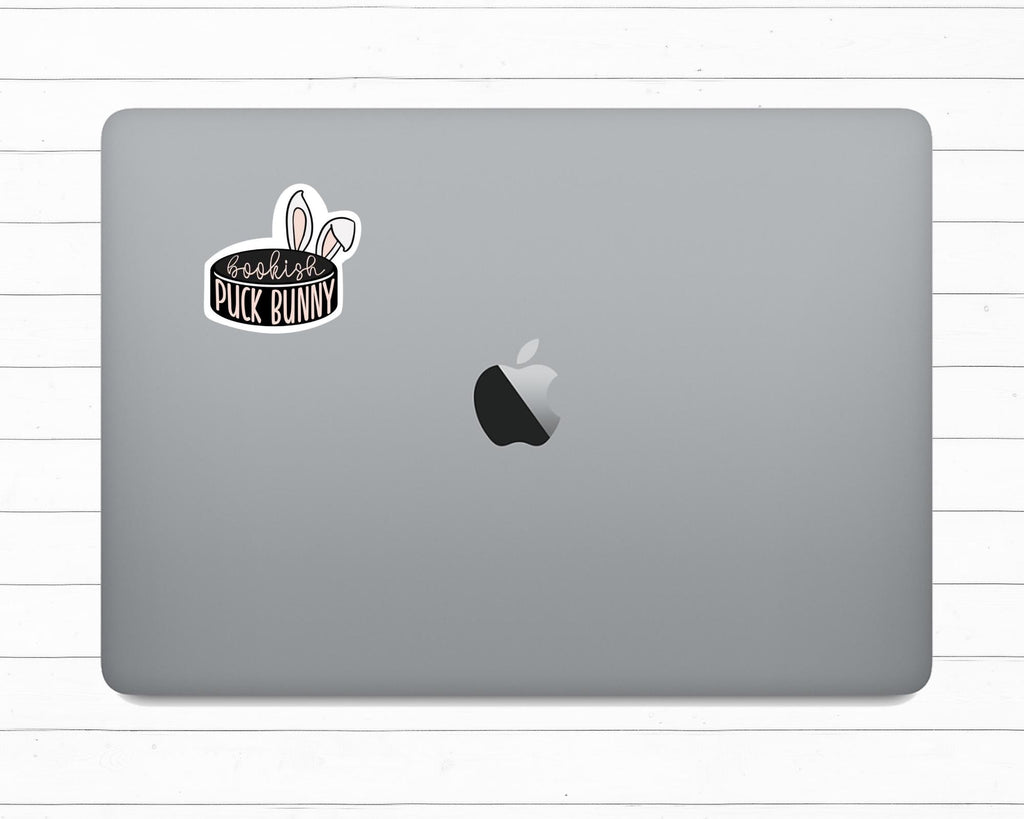 Bookish Puck Bunny Sticker