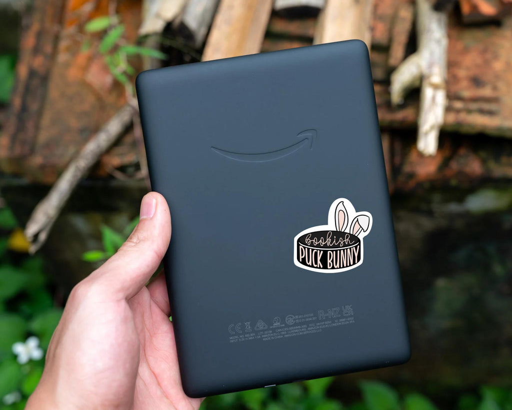 Bookish Puck Bunny Sticker