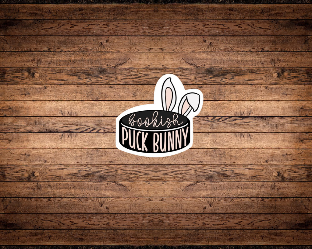 Bookish Puck Bunny Sticker