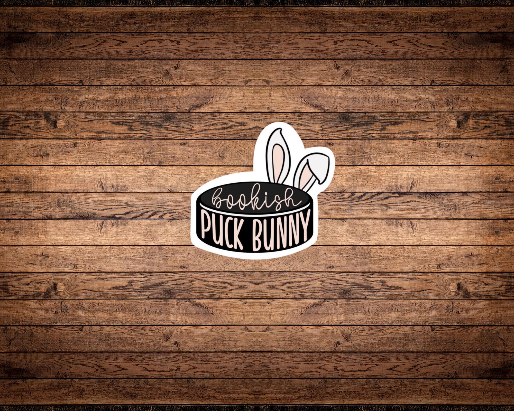 Bookish Puck Bunny Sticker