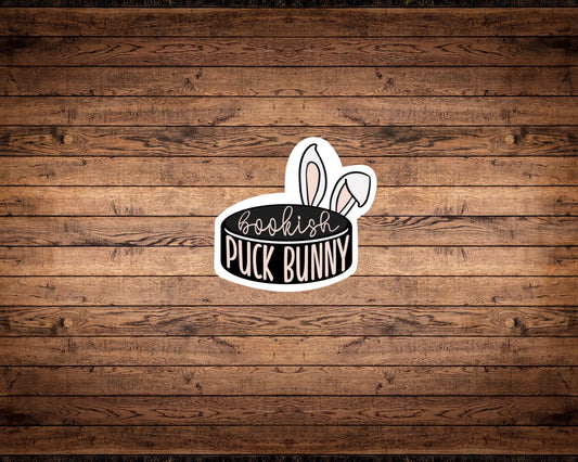 Bookish Puck Bunny Sticker