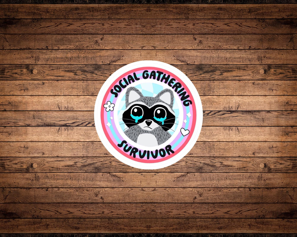Social Gathering Survivor Sticker