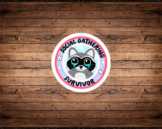 Social Gathering Survivor Sticker