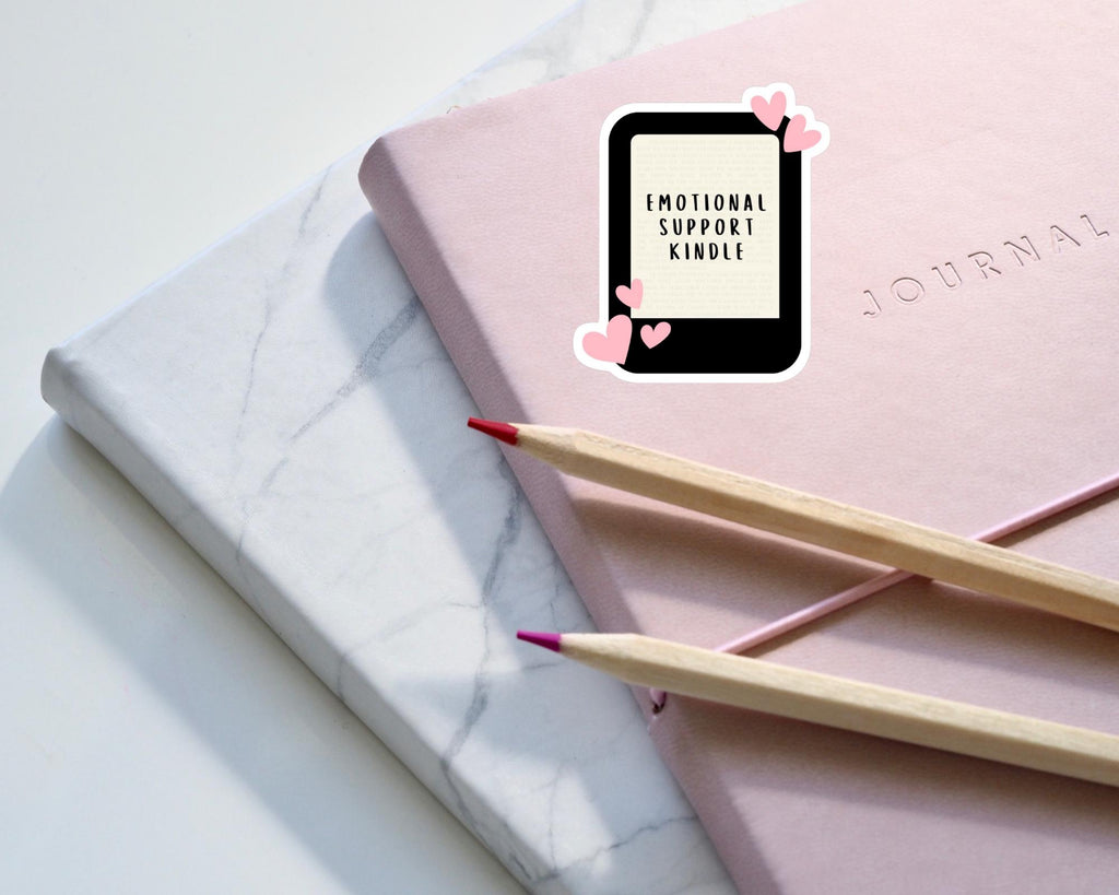Emotional Support Kindle Sticker