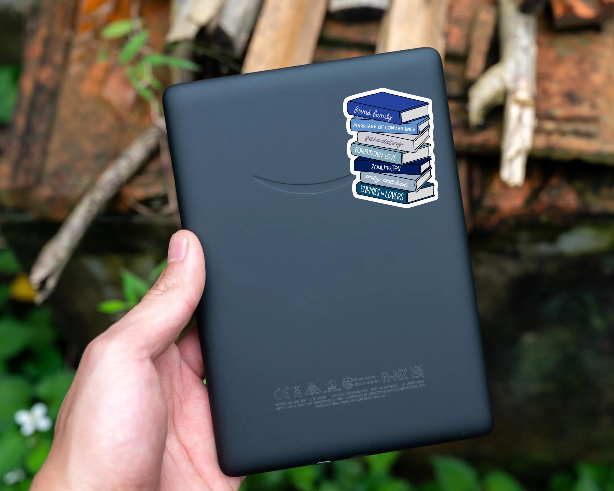Romance Trope Book Stack Sticker