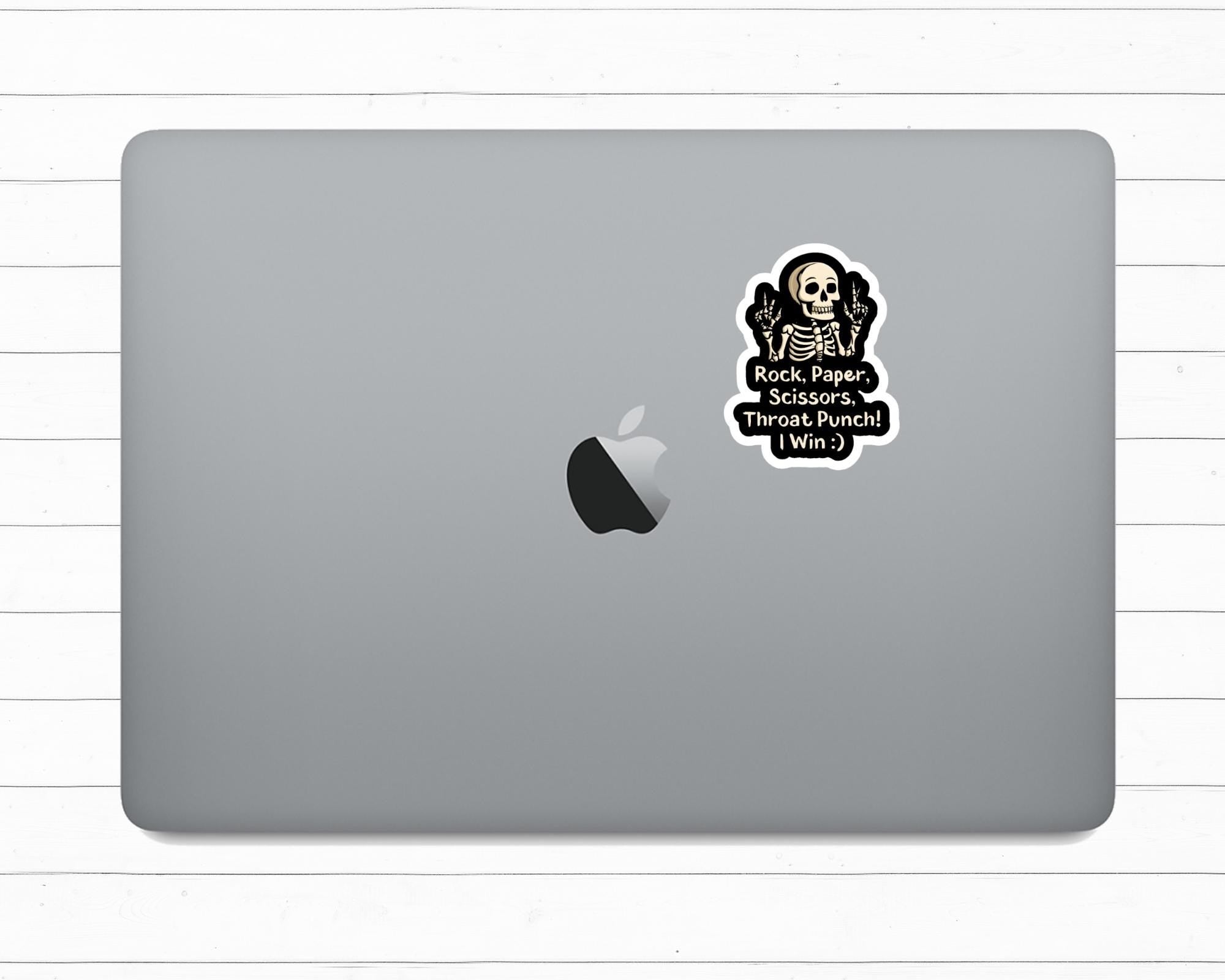Rock, Paper, Scissors, Throat Punch! I Win :) Sticker