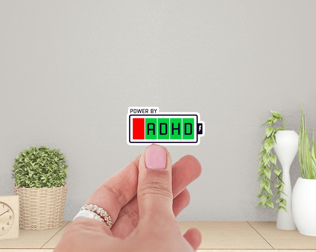 Powered by ADHD Sticker Neurodivergent Pride