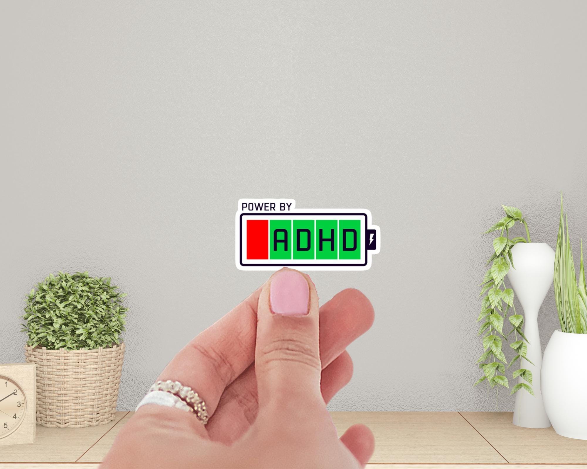 Powered by ADHD Sticker Neurodivergent Pride