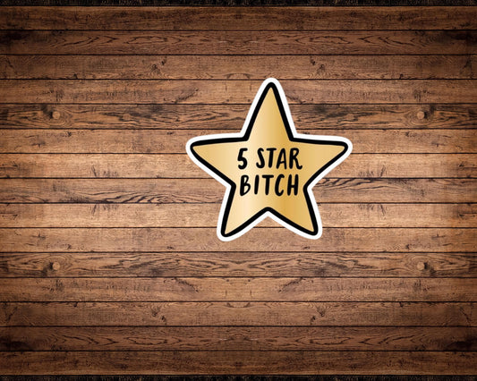 5 Star B*tch Sticker