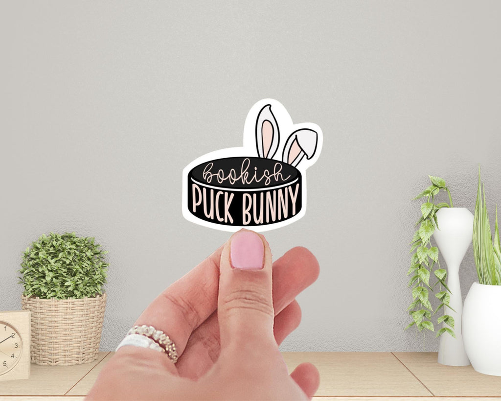 Bookish Puck Bunny Sticker