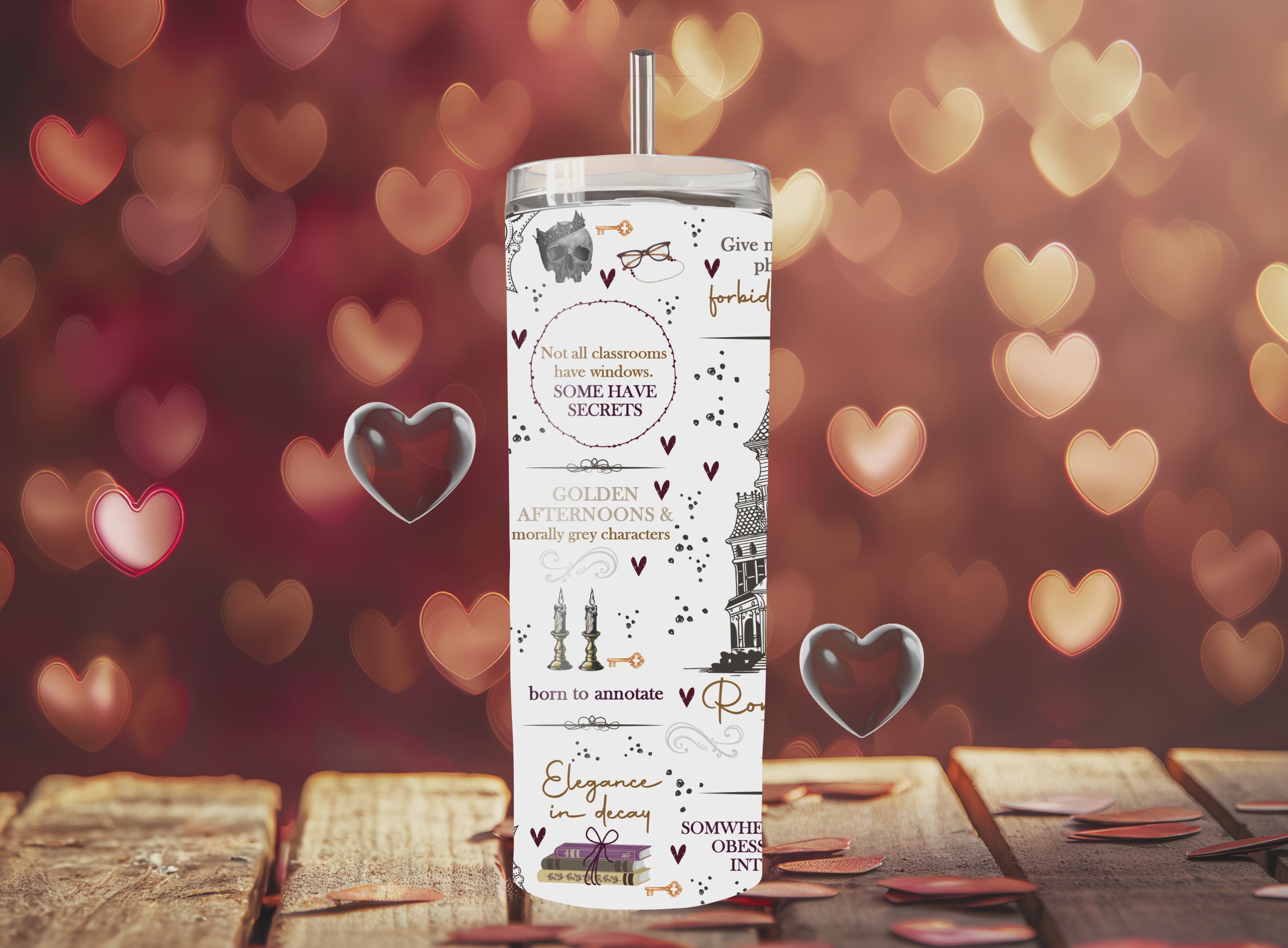 Dark Academia 20oz Bookish Tumbler |